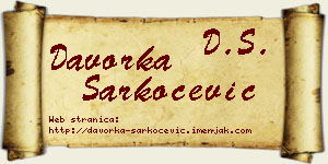 Davorka Šarkoćević vizit kartica